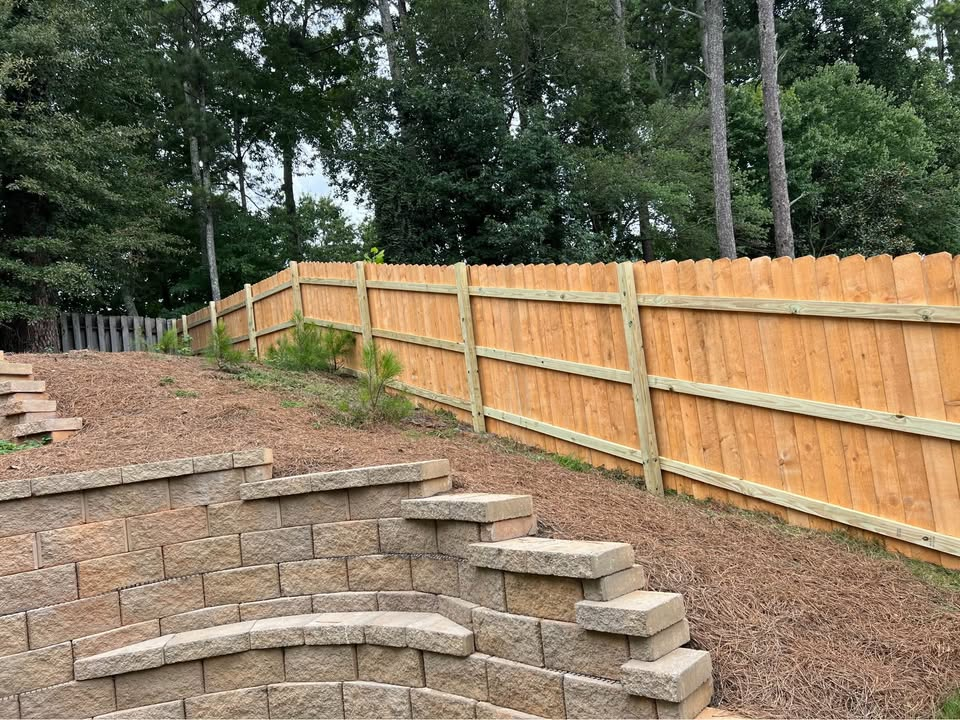Wood fencing